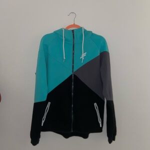 DOYOUEVEN active street wear hoodie retro long sleeve Sherpa fitness slim jacket